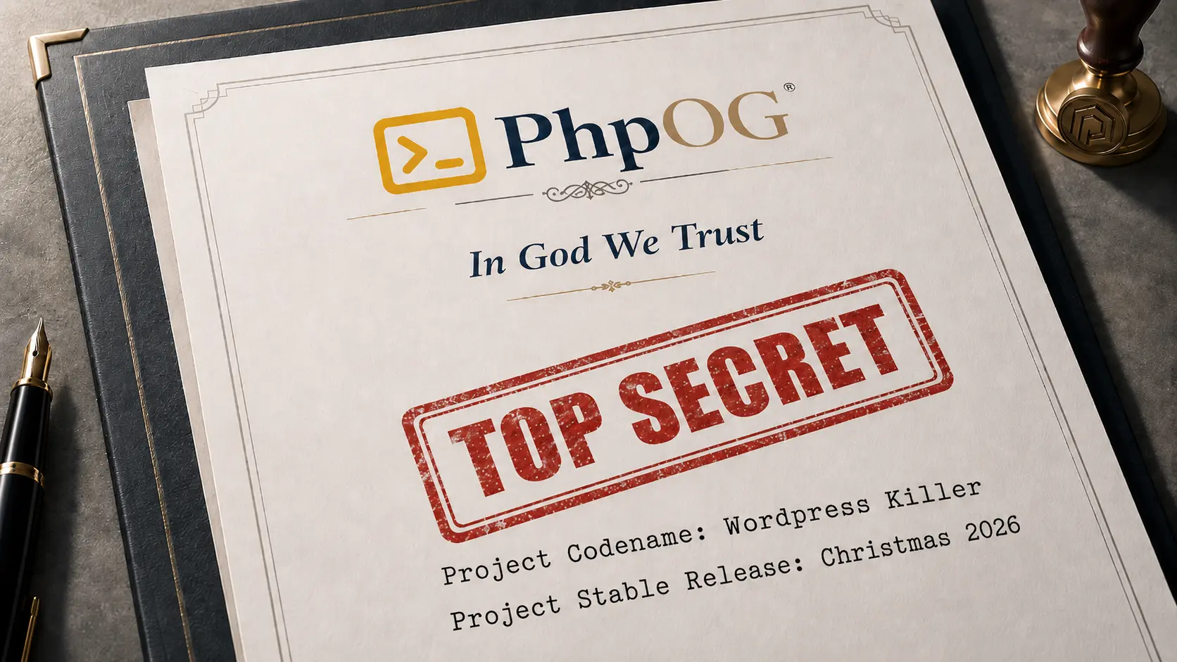 PhpOG CMS: Built from the ground up