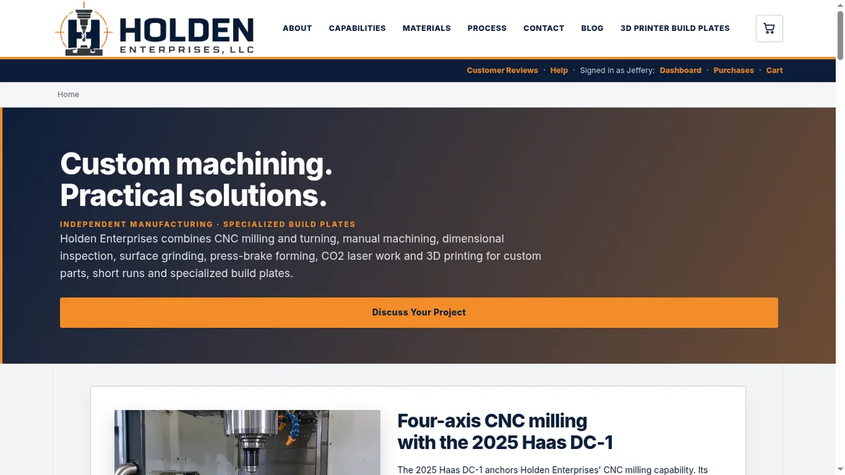 Holden Industrial public homepage